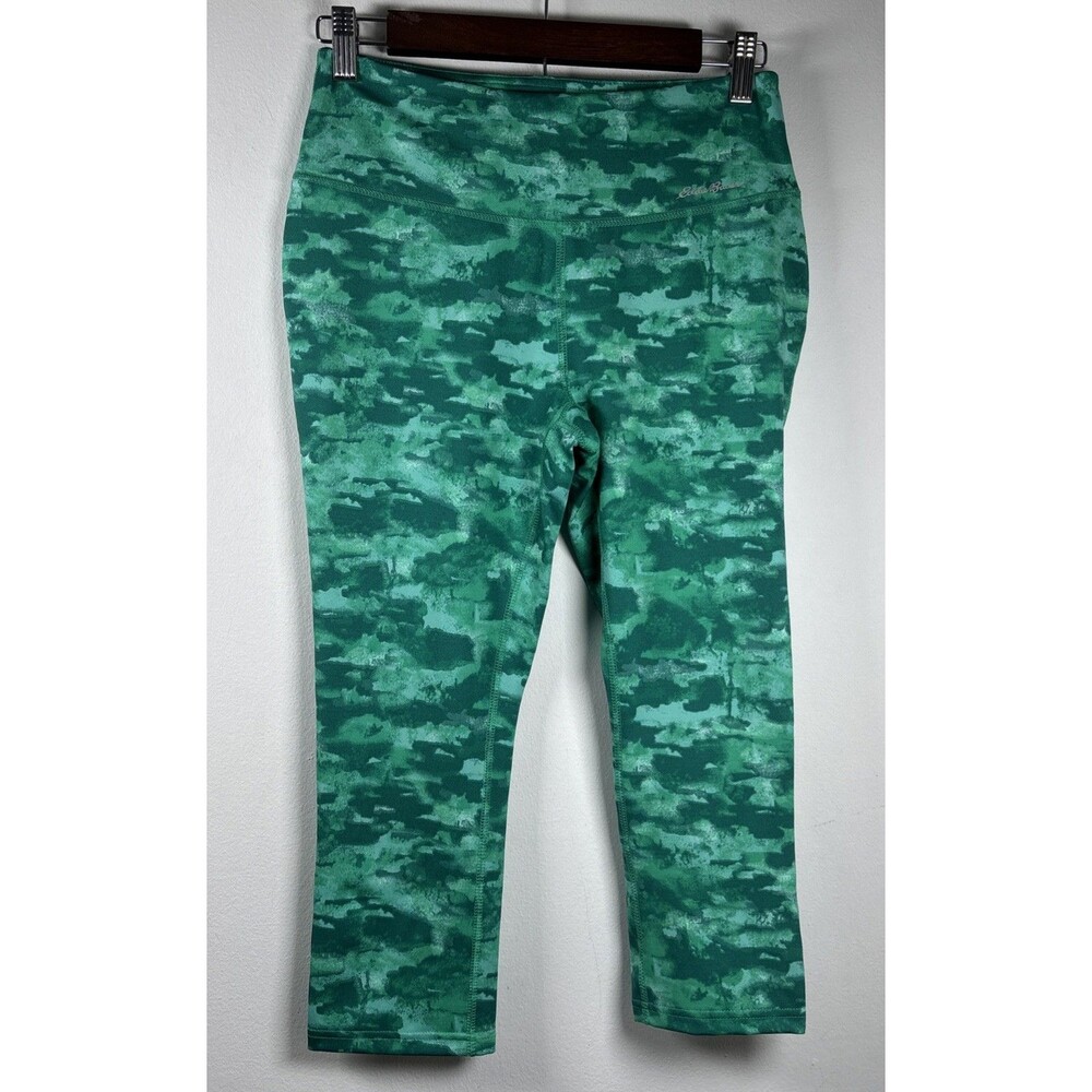 Eddie Bauer Motion Crop Leggings Women’s Medium Green Camo Athletic Yoga